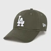 Bavlnená šiltovka New Era zelená farba, s nášivkou, LOS ANGELES DODGERS