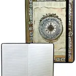 Zápisník s gumičkou 178x126 mm světle zelený se zlatým ornamentem F