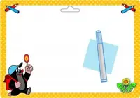 Stíratelná tabulka Krtek