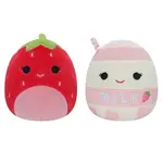 Squishmallows 2v1 jahoda Scarlet a jahodové mléko Amelie