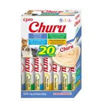 Inaba Cat Ciao Churu krémové krmivo pre mačky - výber z tuniaka (tuniak, kuracie, mušle, syr) 20 x 14 g