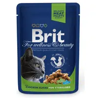 Brit Premium Cat Chicken Slices for Sterilised kapsičky 24 x 100 g