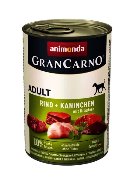 Animonda GranCarno Adult konzerva, hovězí, králík a zelené koření 800 g (82767)