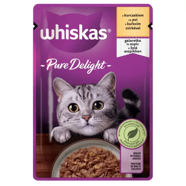 Whiskas Pure Delight krmivo pre mačky v kapsičkách - kuracie 85 g