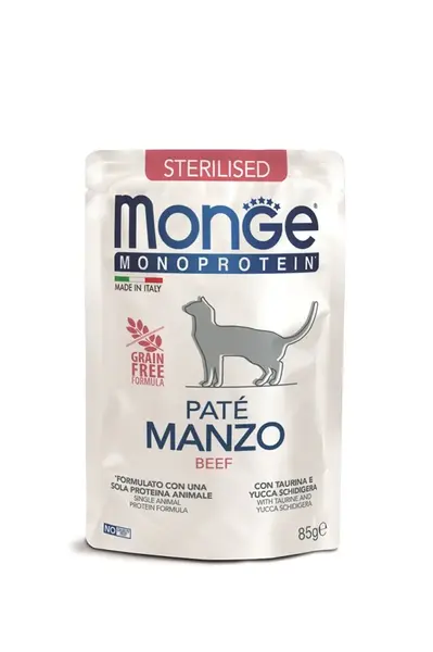 Monge Cat Monoprotein Paté Sterilised - hovädzie 85 g