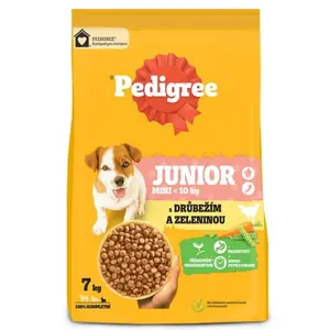 Pedigree Junior S suché krmivo pro psy - drůbež, zelenina 7 kg
