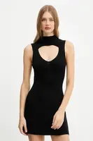 Vlněné šaty Diesel M-OLONI-SHORT černá barva, mini, A19667.0PLBF