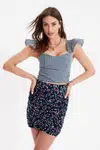 Dámský Crop Top Trendyol Navy