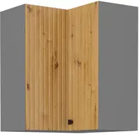 Horní rohová skříňka Ava 60x60 GN-72 2F (90°) Barva korpusu: Antracit, Barva dvířek: Dub Artisan