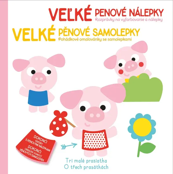 Velké pěnové samolepky O Třech prasátkách