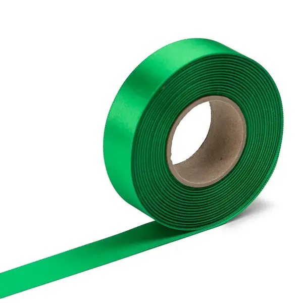 Stuha atlasová zelená, šírka 24 mm