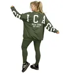 Pri Women's tracksuit loose sweatshirt + ribbed leggings CHICAGO