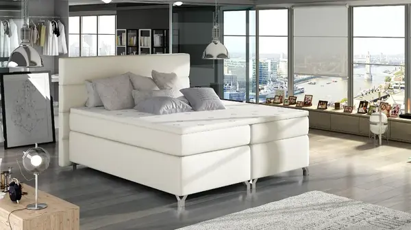 Boxspring Amadeo Rozměr: 180 x 200 cm, látka: Soft 33, Varianta: S LED osvětlení