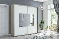 Šatní skříň Ska A02 XL Barva korpusu: Dub - sonoma, Rozměry: 100 cm, Dveře: Bílé