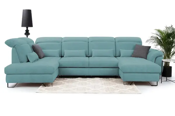 Sedací souprava Giovani do U - látka Urban Provedení: Pravá U, Nožičky: Nožičky kovové - černé, látka: Urban 10