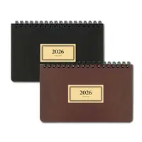 Diář týdenní na šířku retro, černý