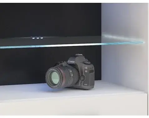 Sada LED osvětlení pro skleněné police (6 ks) bílé