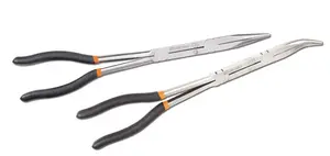 Beta tools Set 2 extra dlouhých kleští, s vroubkovanými otočnými čelistmi