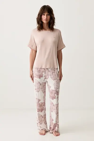 BOSS  dvoudílné pyžamo dámské z viskózy ESSENCE_Short Set LP