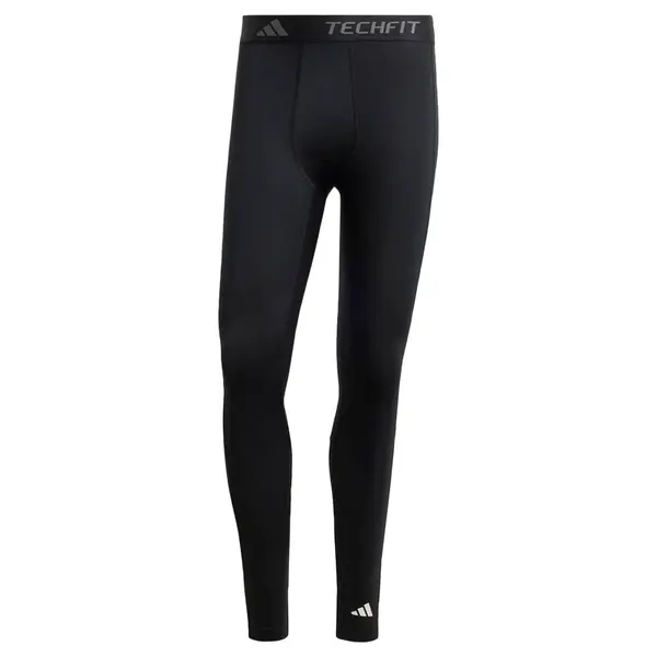 ADIDAS PERFORMANCE Športové nohavice 'TECHFIT Compression Training Long'  čierna / biela
