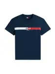 Tommy Jeans Tričko  námornícka modrá / červená / biela