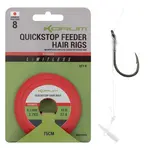 Korum návazec limitless quickstop feeder hair rigs 8 ks 75 cm - 0,19 mm velikost 12