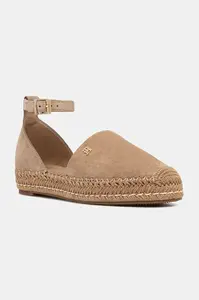 Tommy Hilfiger espadrilky na platforme dámske semišové TH PLATFORM ESPAD SUEDE STRAP