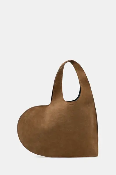 Semišová kabelka Coperni Double Heart