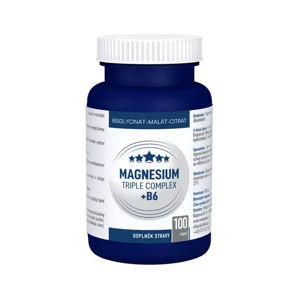 Clinical Magnesium Triple Complex + B6 100 kapslí