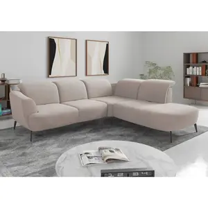 Sit & More ROHOVÁ SEDAČKA, textil, šedobéžová