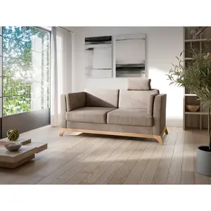 Sit & More 2,5SEDÁK, textil, šedohnědá