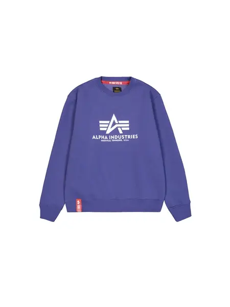 ALPHA INDUSTRIES Mikina  modrofialová / biela