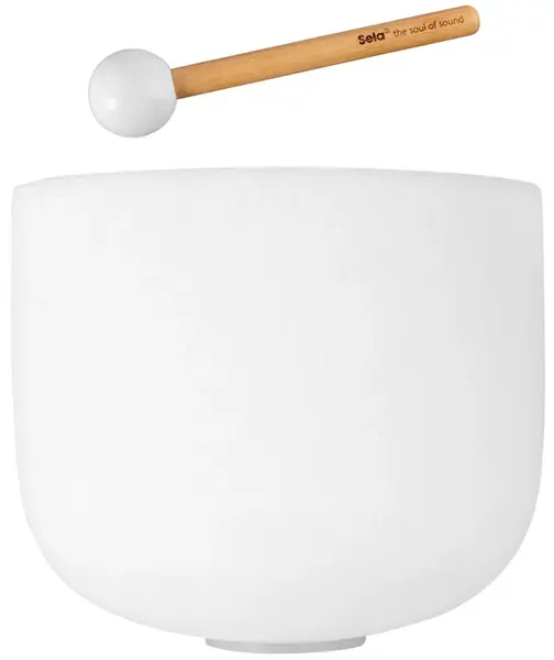 Sela 13" Crystal Singing Bowl Frosted D 440 Hz