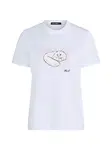 Karl Lagerfeld Tričko  azúrová / rosé / čierna / biela