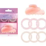 Sada skřipce do vlasů a spirálových gumiček Invisibobble Cloud Pop + dárek zdarma