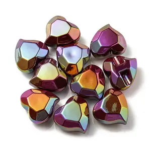UV Plating Rainbow Iridescent Acrylic Beads