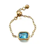 304 Stainless Steel Pave Cubic Zirconia Adjustable Chain Rings