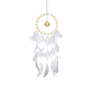 Woven Web/Net with Feather Pendant Decorations