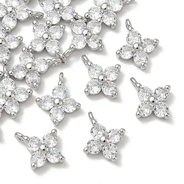 SHEGRACE Brass Cubic Zirconia Charms