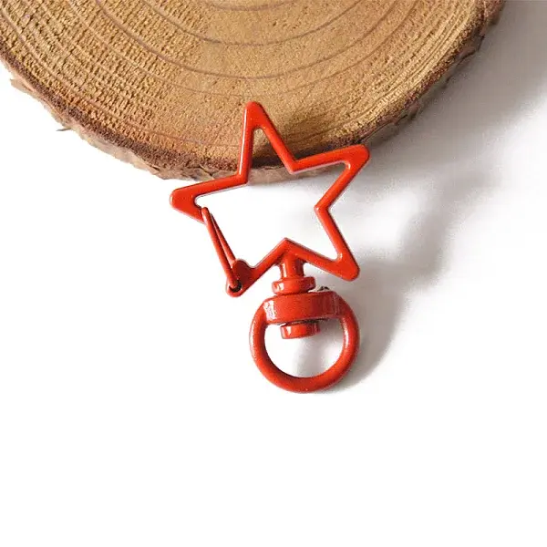 Spray Painted Alloy Swivel Snap Hooks Clasps