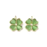 Brass Micro Pave Cubic Zirconia Pendants