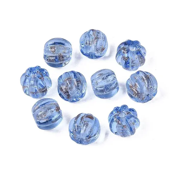Handmade Gold Sand Lampwork Beads