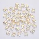 Transparent Spray Painted Glass Beads