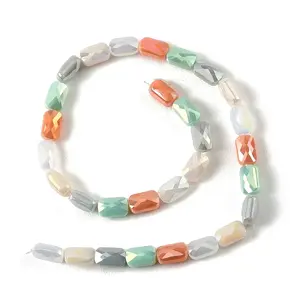 2 Strands Electroplate Glass Beads Strands