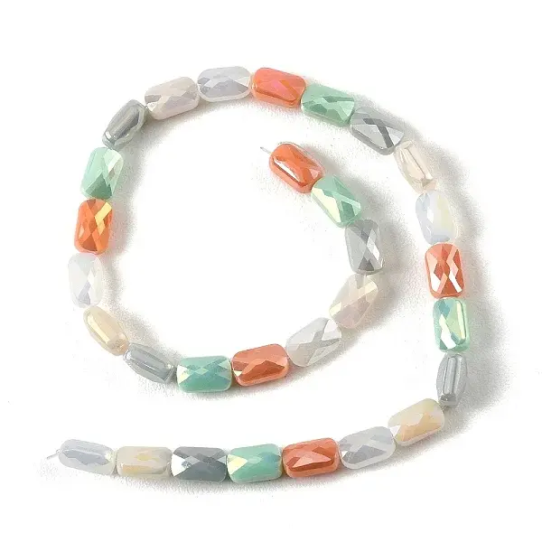 2 Strands Electroplate Glass Beads Strands