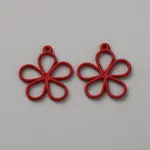Hollow Out Spray Painted Alloy Pendants