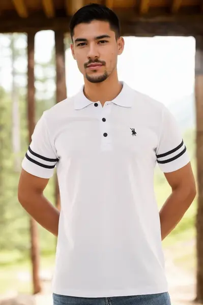 T9585 DEWBERRY MEN'S T-SHIRT-WHITE