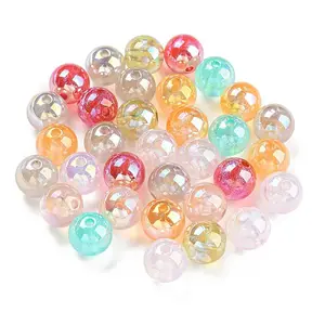 Iridescent Acrylic Glitter Beads