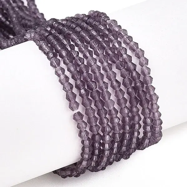 Imitate Austrian Crystal Frosted Glass Beads Strands