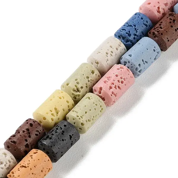 Synthetic Lava Rock Dyed Beads Strands